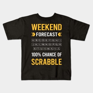 Weekend Forecast Scrabble Kids T-Shirt